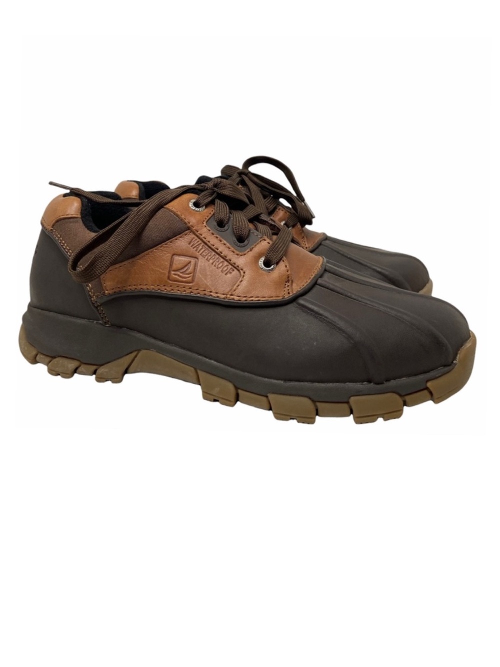Sperry Top-Sider Duck Shoes Wetlands Low Dark Brown/Tan Men’s 7.5